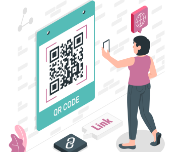 QR code are scannable through mobile phone